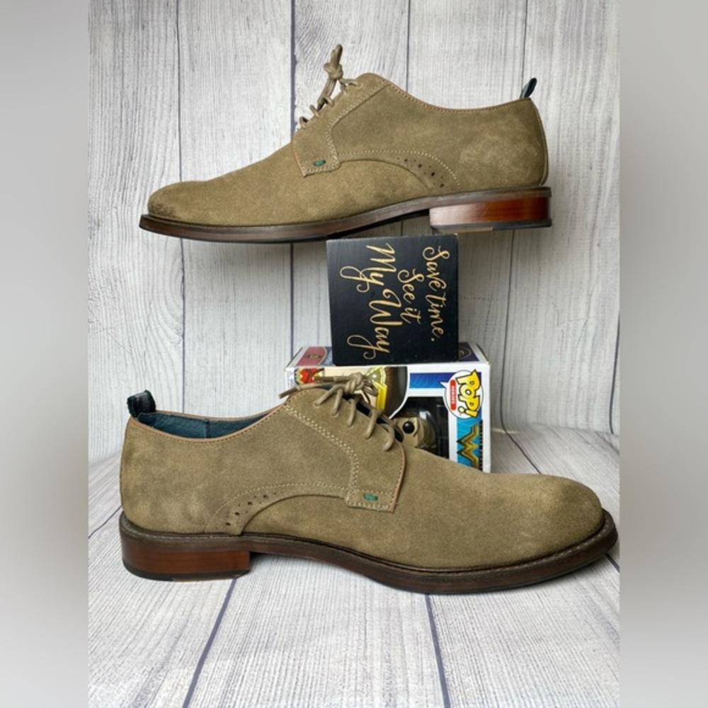 Men Size 12 EU 45 Rodd & Gunn Whitmore Street Plain Oxford Derby Taupe Pre-Owned - Picture 2 of 11